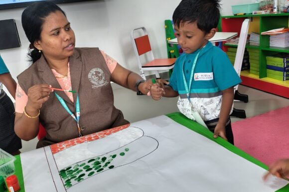 Thumb Stamp Flag Activity