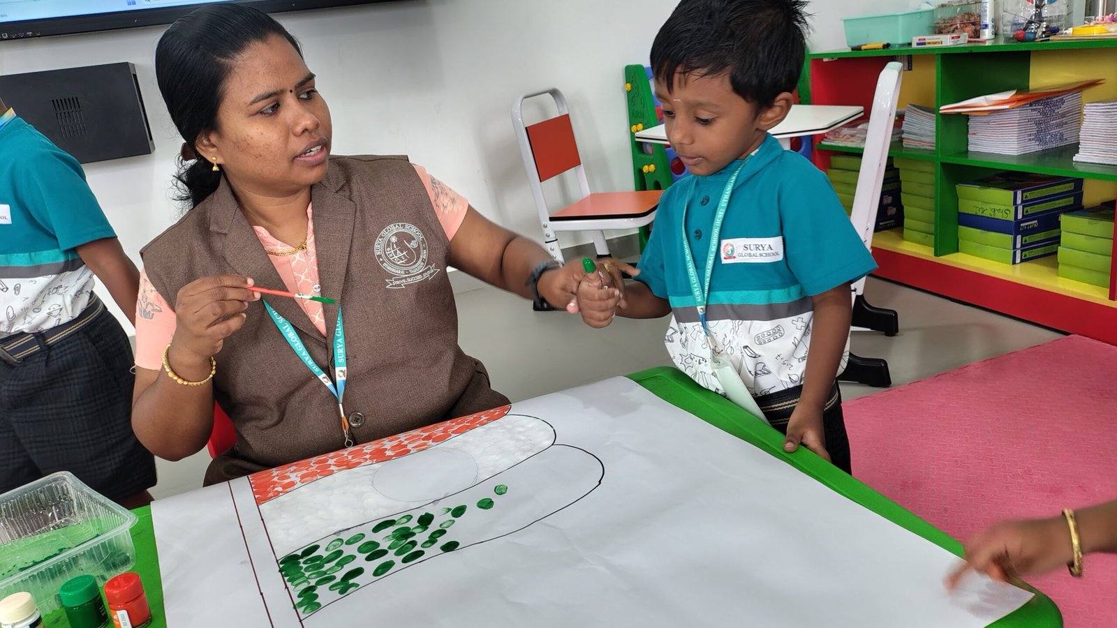 Thumb Stamp Flag Activity